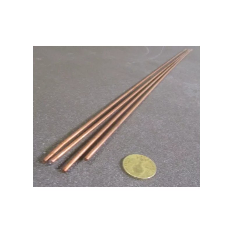 Basic 110 Copper Rod 1/8" Dia. x 24" Inch Length,