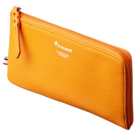 Cox Sportif Long Wallet, Spring Wallet, Limited Size, Thin, Lightweight, L-Shaped, Zipper, orange