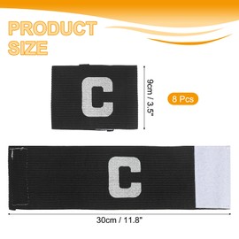 MECCANIXITY Soccer Captain Armband, Captain Arm Bands for Soccer Elastic Captain C Arm Band Sports Captain Armbands for Football Team Training Youth & Adult Blue, Pack of 8