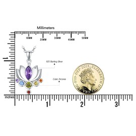 TANGPOET Chakra Lotus Flower Urn Necklace for Ashes 925 Sterling Silver Cremation Jewelry Memorial Jewelry Birthday Christmas Gifts for Mom Daughter