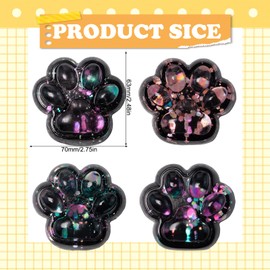 Pilikoll 4Pcs Cat Paw Taba Squishy Toy Dark Starry Sky Cat Paw Stress Relief Toy Tabas Squishy Toys Paws Fufu Squashy Fidget Toys Taba Sticky Paws for Stress Relief Anxiety Relaxation(Random Style)