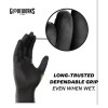 AMMEX GloveWorks GPNB46100 Industrial Black Nitrile Gloves, 5 mil, Size