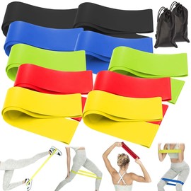 Speeron Fitness Band: Two Sets of 5 Resistance Bands, Latex, 5 Strengths Each, with Bag (Pilates Fitness Bands, Fitness Band Rubber)