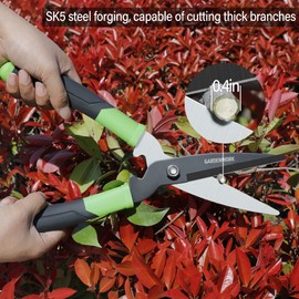 GARDENWORK Hedge Shears Clippers for Trimmer,Garden Clippers Handheld,Boxwood,Shrubs, Bush Cutters Trimmer with Teflon Coating High Carbon Steel Blades,16"Gardening Shears with Comfort Grip Handles
