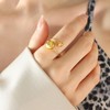 Fashion Ball Statement Ring for Women Stainless Steel Round Balls