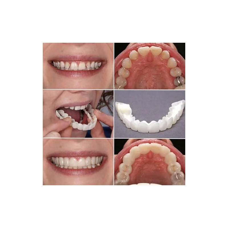 Dientes postizos blancos