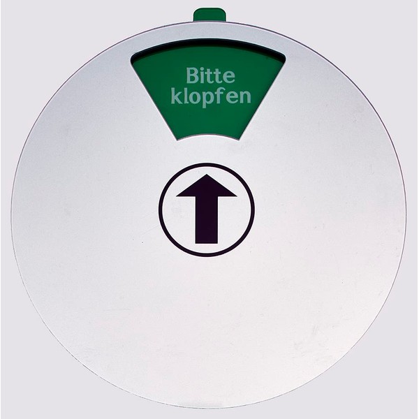 FREI - BESETZT Round Sign Grey-15 cm - Please klöpfen-Nicht