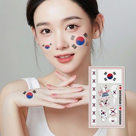 Korean Flag Lettering Water Transfer Temporary Tattoo Sticker M12822 7ea