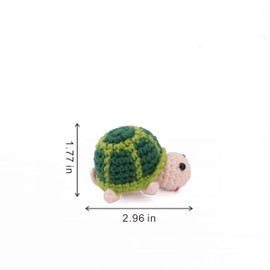 caiyjhao 2PCS Interesting Turtles Weave Creative Hand-Knitted Crocheted Turtles are Suitable for Creative DIY Home Decoration, Giving Gifts, Christmas and Thanksgiving (Green)