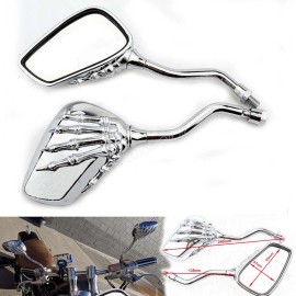 HM2016MOTOR Skull Rearview Mirror For Honda Shadow Aero Spirit ACE VLX 600 750 1100 VT1100CL