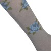 Mysocks Womens Knee High Flower Socks Grey Rose 4-7