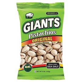GIANTS Original Salted Pistachios - 5 oz. Bags (12 count case)