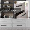 Peaha 10 Pack Kitchen Finger Cabinet Handles Black Edge Pull