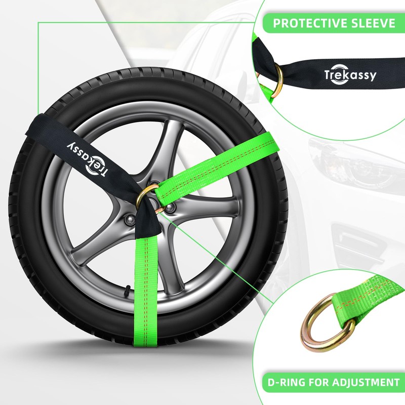 Trekassy Car Tie Down Straps for Trailers, 6 Pack 96