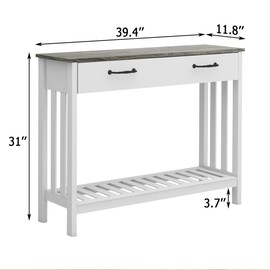 TaoHFE Foyer Tables for Entryway, Farmhouse Console Table with Drawer, MDF Wood Material Farmhouse Entryway Table, Practical Modern Console Table for Hallway, Living Room, Bedroom,Oak
