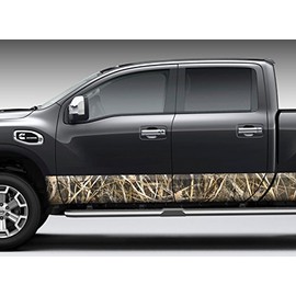 Camo Tall Grass Rocker Panel Graphic Decal Wrap Kit for Truck SUV (12 inch x 30 Foot, Matte)