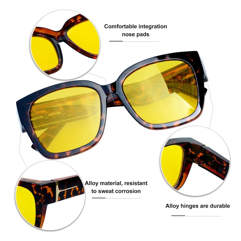 KANASTAL Plus Size Over Sunglasses Men and Women Square Polarised