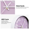 TAHEAT Wall Clock, Decorative Modern Purple Clock for Kitchen Living