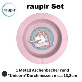 raupir Choosypapers Paper Set Pink Ashtray Filter Tips with Tin Tube