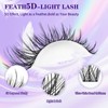 B&Q 5D Fluffy Wispy Cluster Lashes 8-16mm Mix Natural Lash