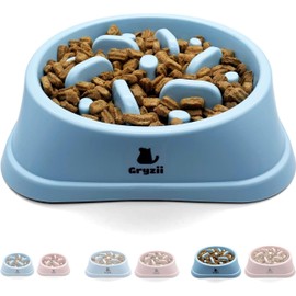 Antischlingnapf Hunde groß | Langsam und gesund Futterung, Slow Feeder Napf, Verdauungsfördernd, Anti-Erbrechen Schlingnapf, Rutschfest Standfuß, Hundenapf, Für große und XXL Hunde (Blau, Großer Hund)