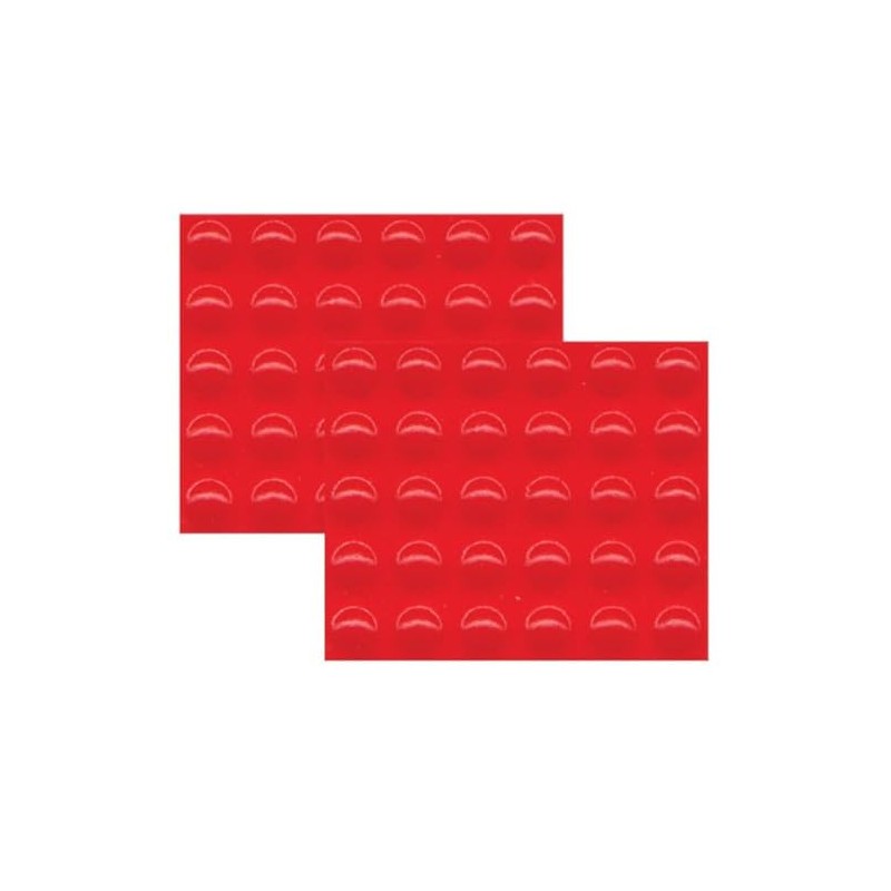 Bump Dots - Medium Round Orange-Red 60-pk