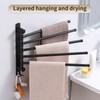 Swivel Towel Rack, 14" Thicken 304 Stainless Steel 5-Arm Adjustable
