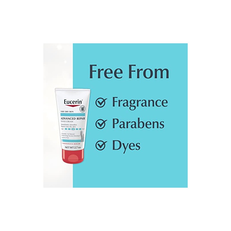 Eucerin Advanced Repair Hand Creme, 2.7 Ounce (Pack of 3)
