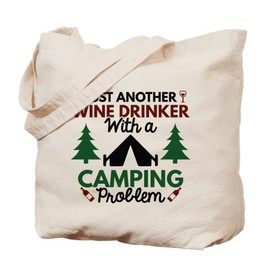 CafePress Wine Drinker Camping Tote Bag Reusable Natural Beige Canvas Shopping Bag