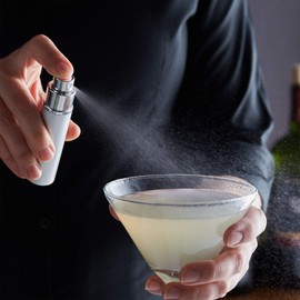 Oenophilia Martini Atomizer with Funnel - Aluminum Alcohol Spray Bottle, Atomizer Sprayer, Vermouth, Martini Mister, For Cocktails, Absinthe