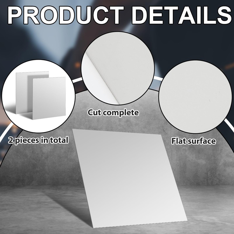 Photect 2 Pcs 304 Stainless Steel Sheets 16 Gauge 0.06"