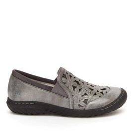 JBU by Jambu Women's Wildflower Moc Loafer Flat, Gunmetal, 10 Medium US