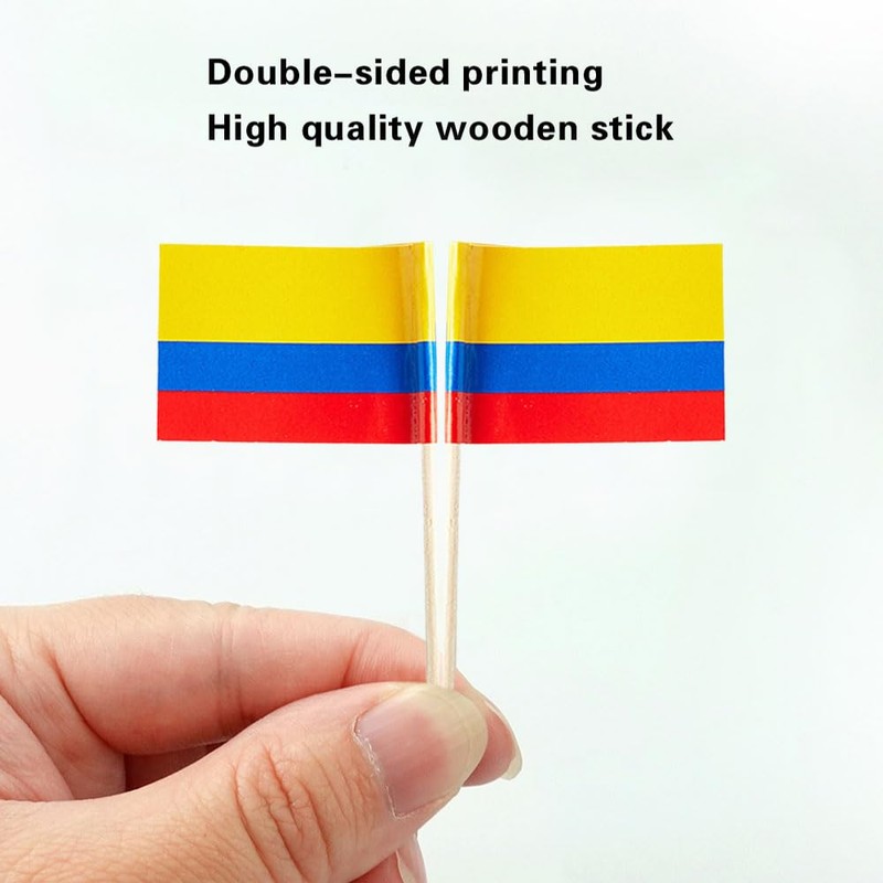 Colombia Flag Colombian Flag, Small Mini Colombia Toothpick Flags for