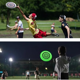 Frisbee (175 g), frisbee disc, ultimate frisbee, competition frisbee, fun sport outdoors for adults and children, fairway driver, distance driver, leisure players and professionals alike (luminous)