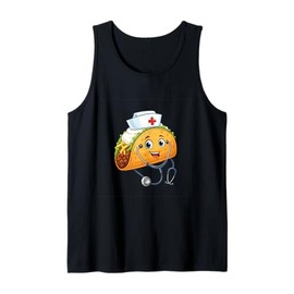 Taco Nurse Stethoscope Cinco De Mayo Women Scrub Tank Top