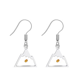 Tobestu Mustard Seed Earrings Mountain Religious Jewelry Charm Inspirational Gift for Christian Women Y582-2D (Triangle Mountain)