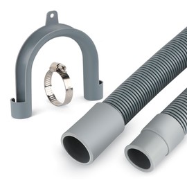 1Plusselect Washing Machine Drain Hose Extension Kit, Universal Replacement Flexible Washing Mashine Discharge Hose Dishwasher Drain Hose(5FT)