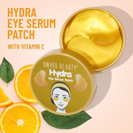 SWISS BEAUTY Parches sérum antiarrugas para el contorno de ojos Swiss Beauty Hydra Trata las ojeras, las líneas de expresión y las arrugas Enriquecido con colágeno y extracto de aloe vera Tono -