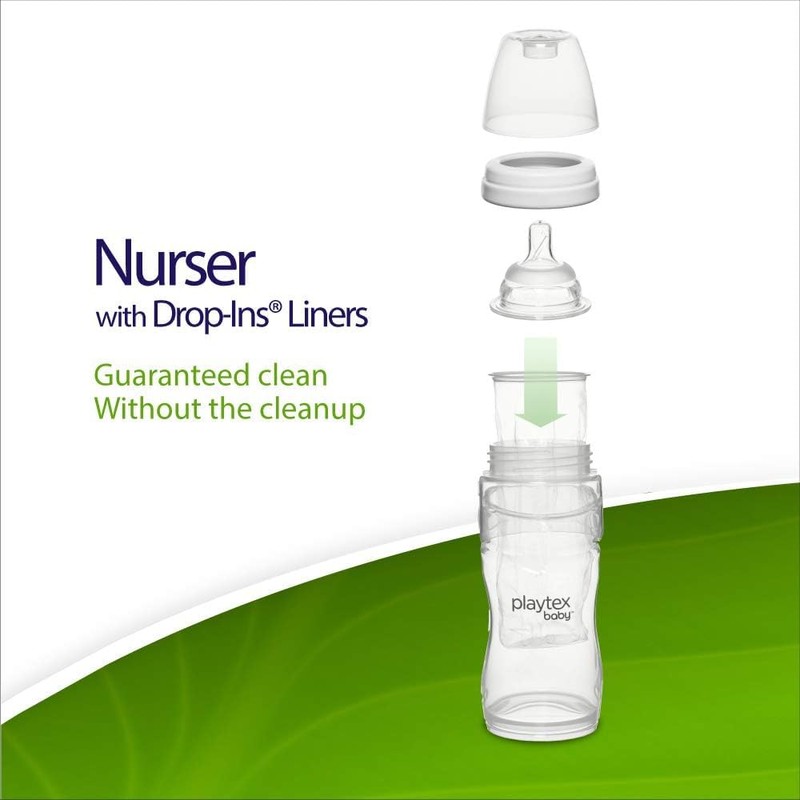 Playtex Baby Nurser Pre-Sterilized Disposable Drop-Ins Bottle Liners, Closer to
