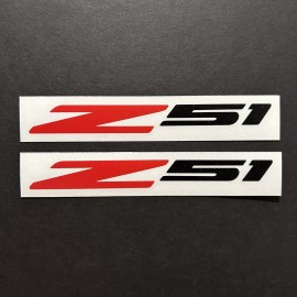 Z51 (Pair of 2) 5.25" 2020-24 C8 CORVETTE Z51 Stingray Fender Vinyl Decal Stickers