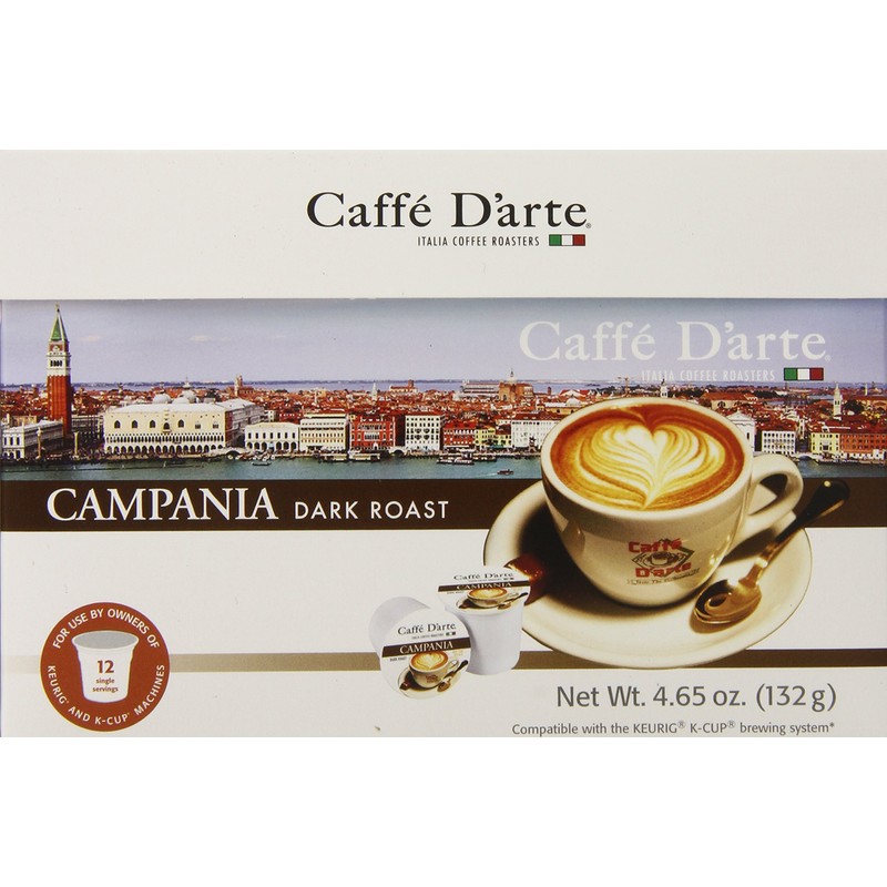 Caffe D'arte Single Serve Coffee, Campania, 12 count