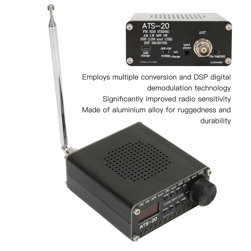 AM FM Shortwave Radio Multifunction Aluminium Alloy All Band Radio