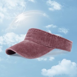 3 Pack Sun Visors for Women Men Cooling Lightweight Sports Sun Hats Adjustable Twill Cotton Run Visor