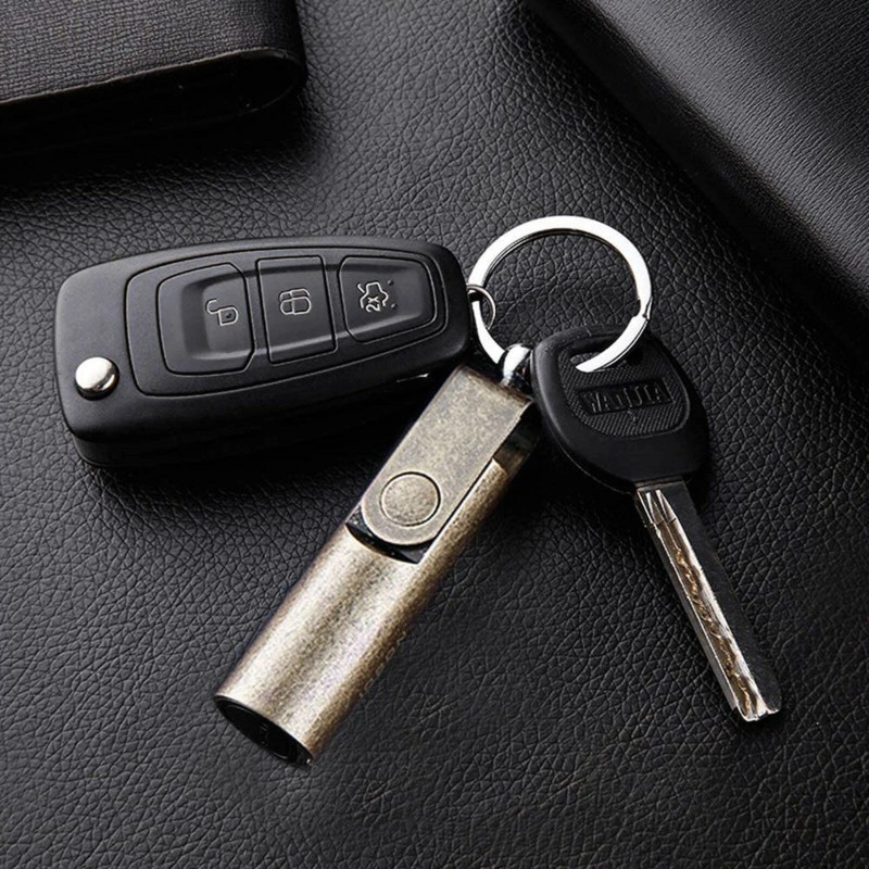 Jobon Waterproof match striker lighter key chain,Survival Tool Oil Flame