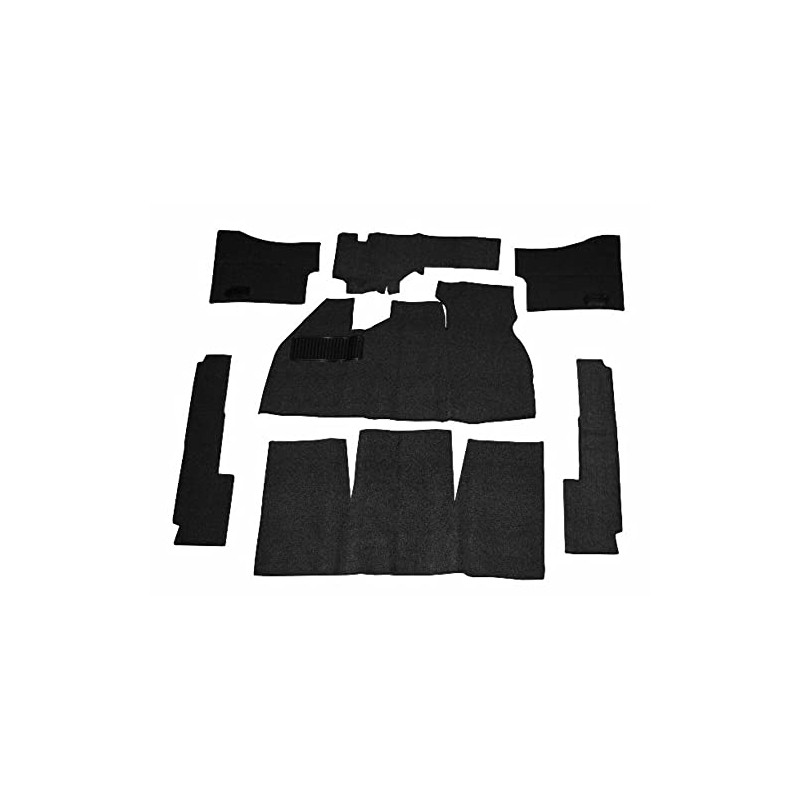 Carpet Kit, 7 Piece, for Beetle 58-68, Black, Compatible with
