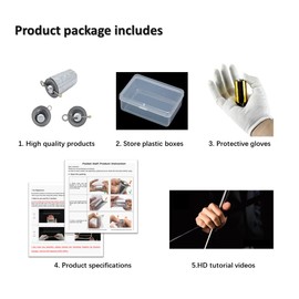 Kensally Xfunjoy 59"/150cm Silver Magic Appearing Cane Magic Staff with Free Gloves and Video Turorial for Professional Magician Stage Street Magic Performance