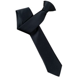 Clip Kravatte Fine Italian Satin - black - black