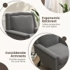 COSTWAY Modern Armchair Upholstered Living Room Chair w/Ergonomic Backrest and
