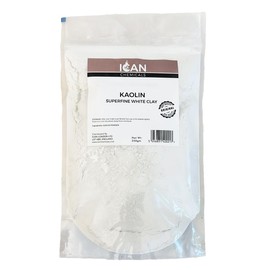 Ican London Kaolin Clay Powder Super Fine White 250g for DIY Soap Making, Bath and Face Masks