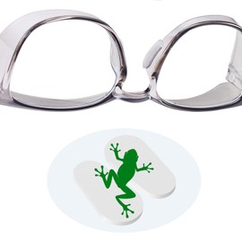 Fusanwin Eyeglass Nose Pads, 1.5mm Thickness, Thousands of Frog-Inspired Microstructured Fibers, Anti Slip Soft Adhesive Glasses Nose Pads, Silicone Nose Pad for Glasses, Sunglasses (5 Pairs Clear)